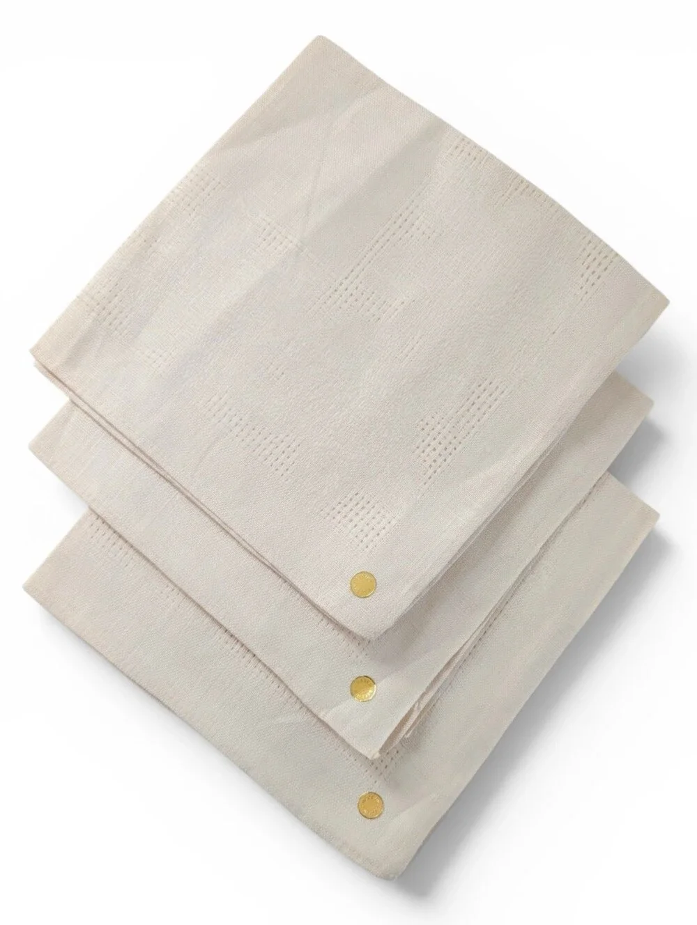 VINTAGE Belgian Linen Cloth Napkins Luxe Liner Woven Floral
